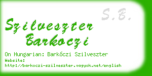 szilveszter barkoczi business card